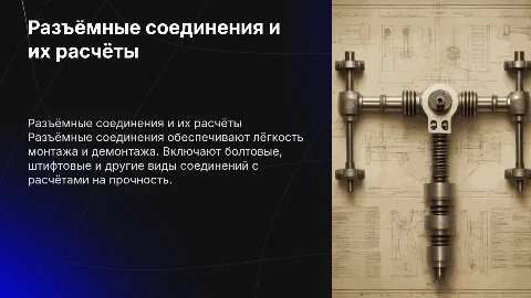 разъёмные соединения с расчётами и формулами