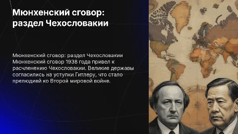 Мюнхенский сговор и раздел чехословакии реферат