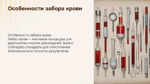 Особенности забора крови
