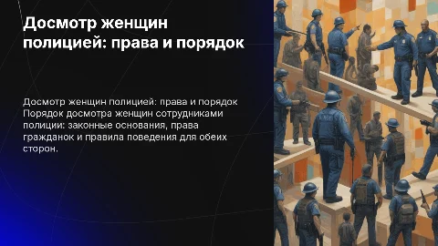Досмотр гражданина сотрудниками полиции(женский пол)