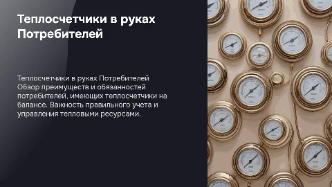 Теплосчетчики на балансе Потребителей Отделения сбыта