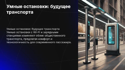 Умные остановки, с wifi и зарядным устройством