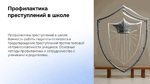 Практика работы педагога-психолога по профилактике преступлений