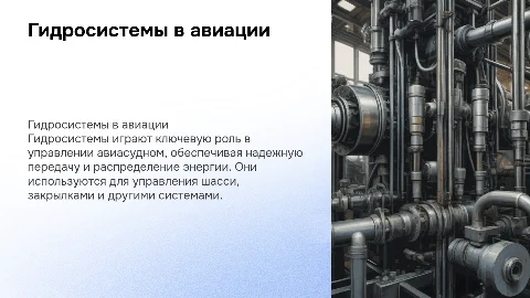 Гидросистема: функции, работа и применение в авиации