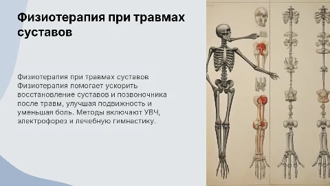 методы физиотерапии при травмах суставов и позвоночника