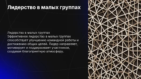 Лидерство в малых группах