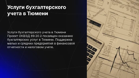 Проект ОКВЭД 69.20.2: Бухгалтерские услуги в Тюмени
