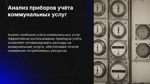 Анализ по приборам учёта потребителя коммунальных услуг