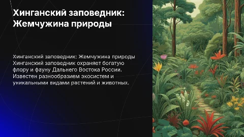 Биология 8 класс на тему хинганский заповедник