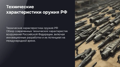 ТТХ Вооружения РФ