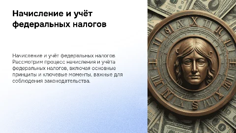 Порядок начисления и учёт расчётов по федеральным налогам