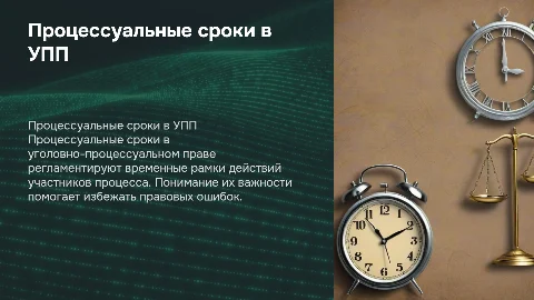 Процессуальные сроки в УПП