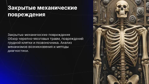 Закрытые механические повреждения: ЧМТ и травмы грудной клетки
