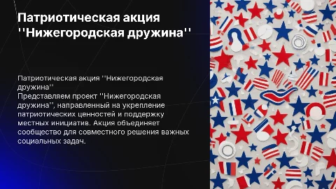 Патриотическая акция "Нижегородская дружина" на грант