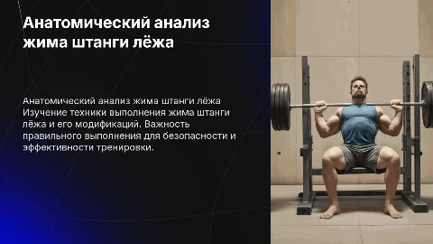 Анатомический анализ жима штанги лёжа и его модификаций
