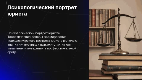 Теоретические основы формирования психологического портрета юриста