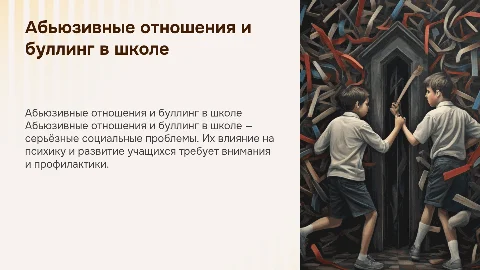 «Абьюзивные отношения в школе» «Буллинг»