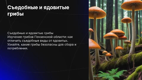 Съедобные и ядовитые грибы Пензенской области