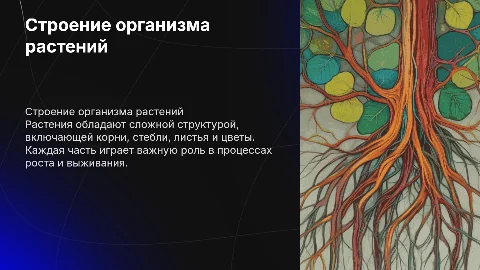 Строение организма растений