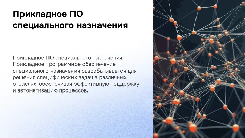 Прикладное программное обеспечение специального назначения