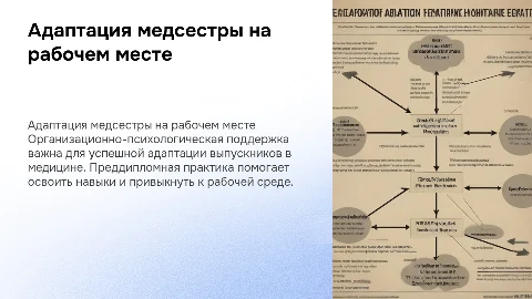 Адаптация выпускника в ходе преддипломной практики медсестры