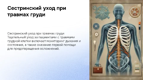 Сестринский уход при травме грудной клетки