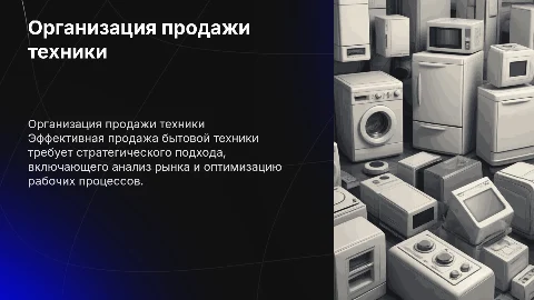 Организация и технология продажи бытовой техники