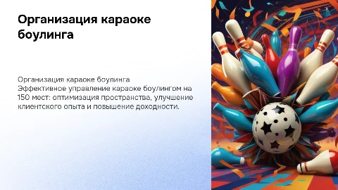 Организация работы караоке боулинга на 150 мест