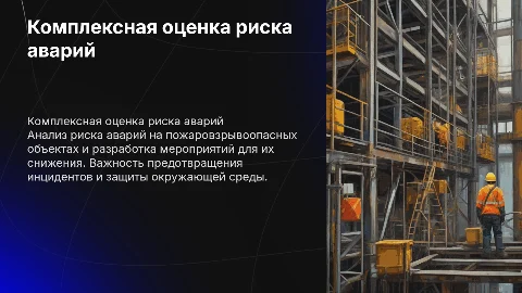 Комплексная оценка риска аварий на пожаровзрывоопасном объекте