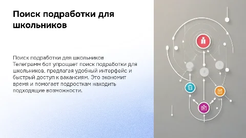 удобство поиска подработки школьников через телеграмм бота