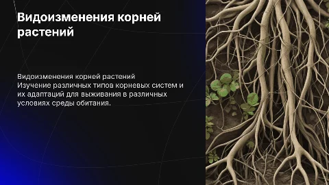 видоизменения корней