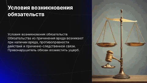 Основания возникновения обязательства из причинения вреда