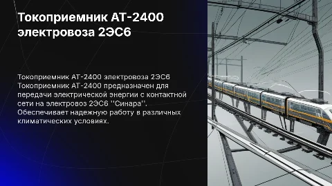 Токоприемник АТ-2400 электровоза 2ЭС6 синара