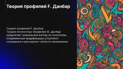 Теория личностных профилей F. Данбар и её модификации