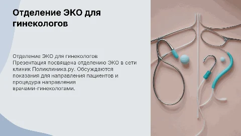 Презентация отделения ЭКО для врачей гинекологов