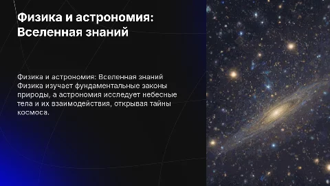 Физика и астрономия