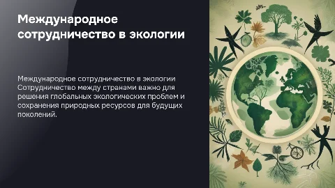 международное сотрудничество по вопросам охраны окружающей среды