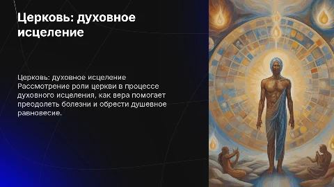 Церковь. Болезнь и исцеление . Духовный взгляд