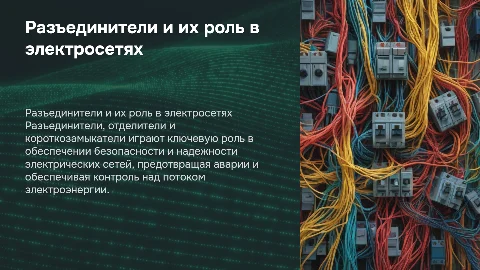 Разъединители, отделители и короткозамыкатели
