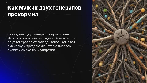 как мужик двух генералов прокормил