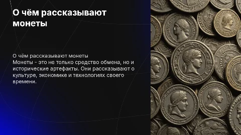 о чём рассказывают монеты