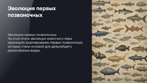 Краткая презентация об этапах эволюции животного мира