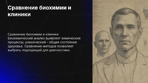 Сравнительная характеристика биохимического и клинического анализа