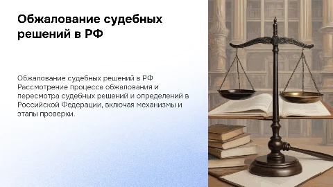 Обжалование судебных решений в Российской Федерации