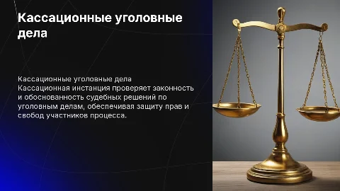Рассмотрение уголовных дел в кассационной инстанции