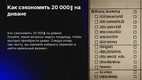 Чек-лист: 5 вопросов продавцу для экономии на диване