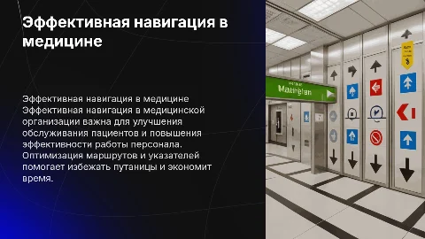 Эффективная навигация в медицинской организации: презентация