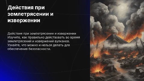 Действия людей при землетрясении и вулканах: что делать