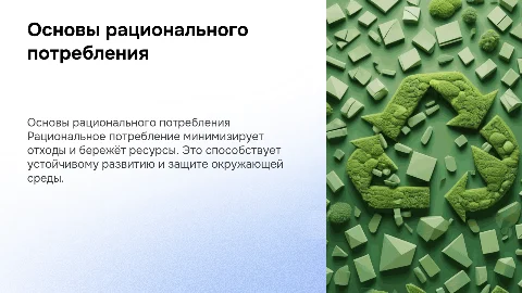 Основы грамотного и рационального потребления