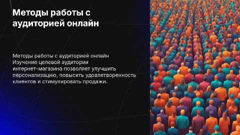 Методы работы с целевой аудиторией в интернет магазине